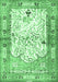 Machine Washable Animal Emerald Green Traditional Area Rugs, wshtr4643emgrn