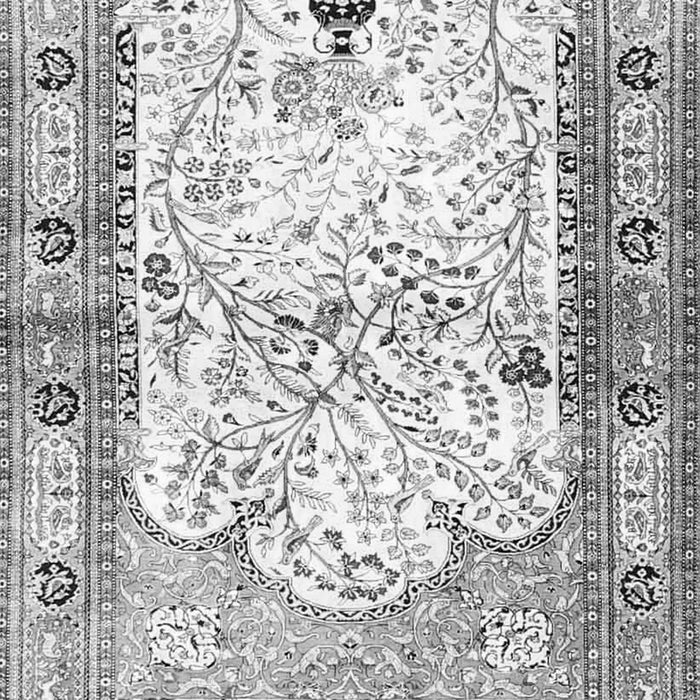 Serging Thickness of Machine Washable Animal Gray Traditional Rug, wshtr4643gry