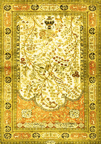 Animal Yellow Traditional Rug, tr4643yw