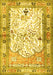 Animal Yellow Traditional Rug, tr4643yw