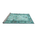 Sideview of Machine Washable Animal Light Blue Traditional Rug, wshtr4643lblu