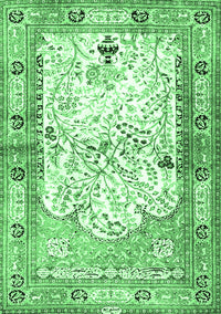 Animal Emerald Green Traditional Rug, tr4643emgrn