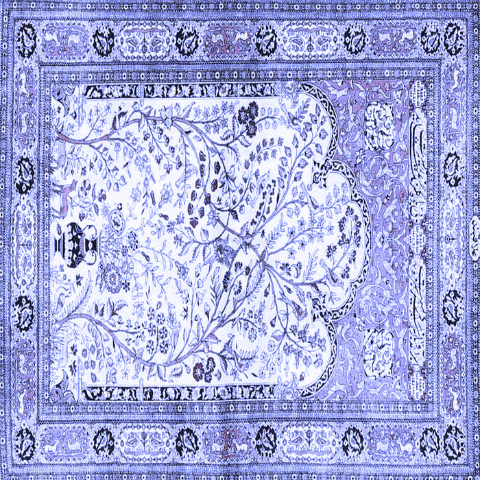Square Machine Washable Animal Blue Traditional Rug, wshtr4643blu