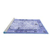 Sideview of Machine Washable Animal Blue Traditional Rug, wshtr4643blu