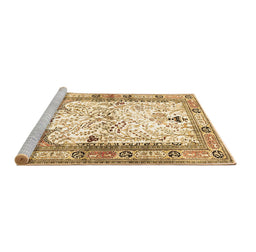 Sideview of Machine Washable Animal Brown Traditional Rug, wshtr4643brn