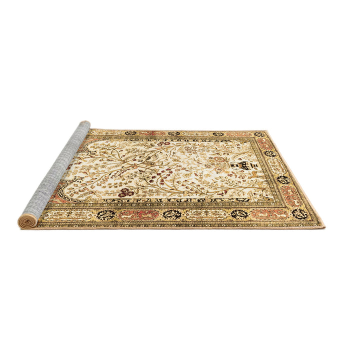 Sideview of Machine Washable Animal Brown Traditional Rug, wshtr4643brn