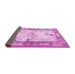 Sideview of Animal Pink Traditional Rug, tr4643pnk