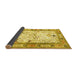 Sideview of Animal Yellow Traditional Rug, tr4643yw