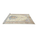 Sideview of Machine Washable Traditional Tan Brown Rug, wshtr4644