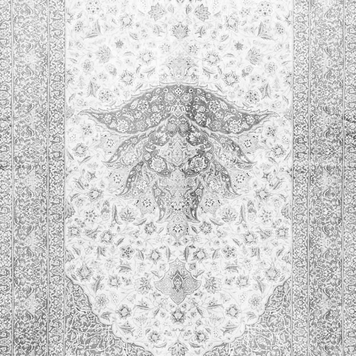 Serging Thickness of Machine Washable Persian Gray Traditional Rug, wshtr4644gry