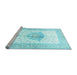 Sideview of Machine Washable Persian Light Blue Traditional Rug, wshtr4644lblu