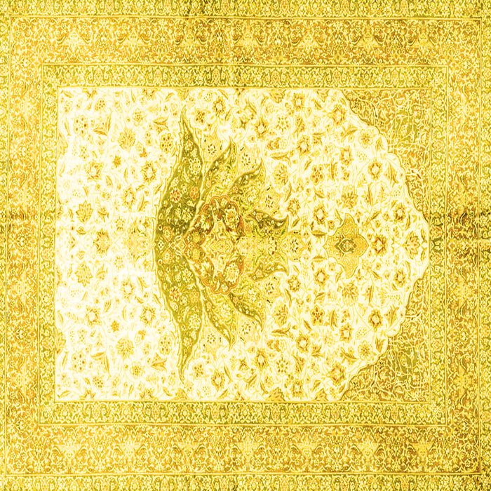 Square Persian Yellow Traditional Rug, tr4644yw