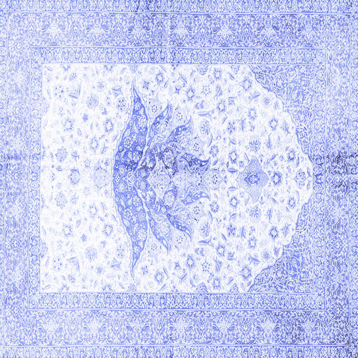 Square Persian Blue Traditional Rug, tr4644blu