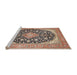 Sideview of Machine Washable Traditional Brown Rug, wshtr4645