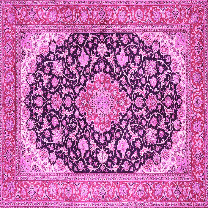 Square Medallion Pink Traditional Rug, tr4645pnk