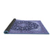 Sideview of Medallion Blue Traditional Rug, tr4645blu