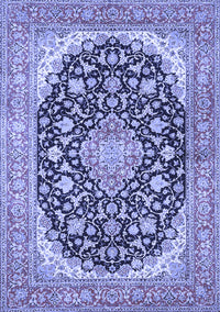 Medallion Blue Traditional Rug, tr4645blu