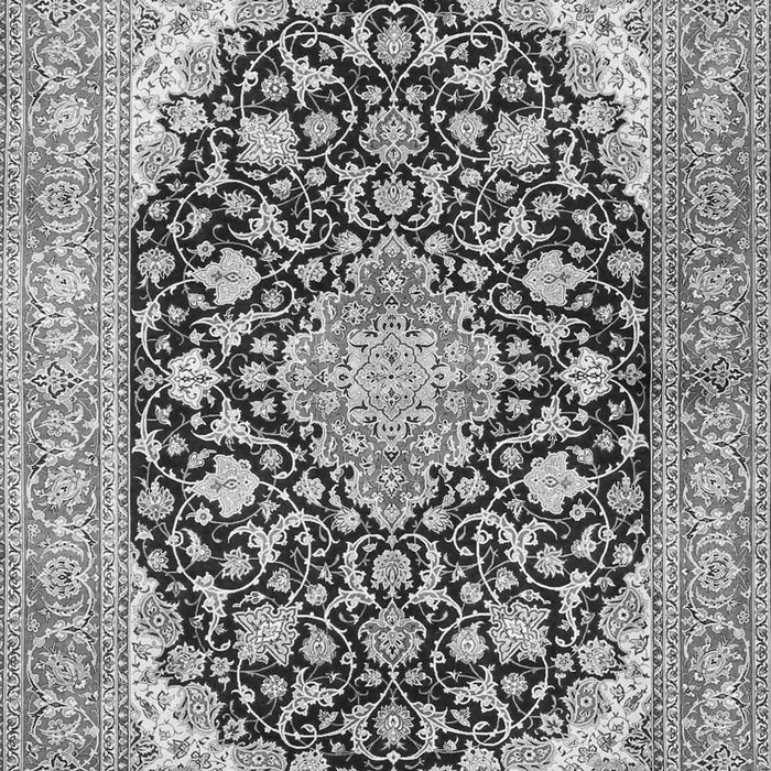 Serging Thickness of Machine Washable Medallion Gray Traditional Rug, wshtr4645gry
