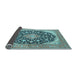 Sideview of Medallion Light Blue Traditional Rug, tr4645lblu