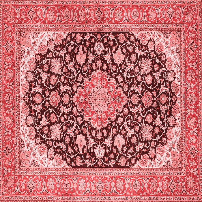 Machine Washable Medallion Red Traditional Rug, wshtr4645red