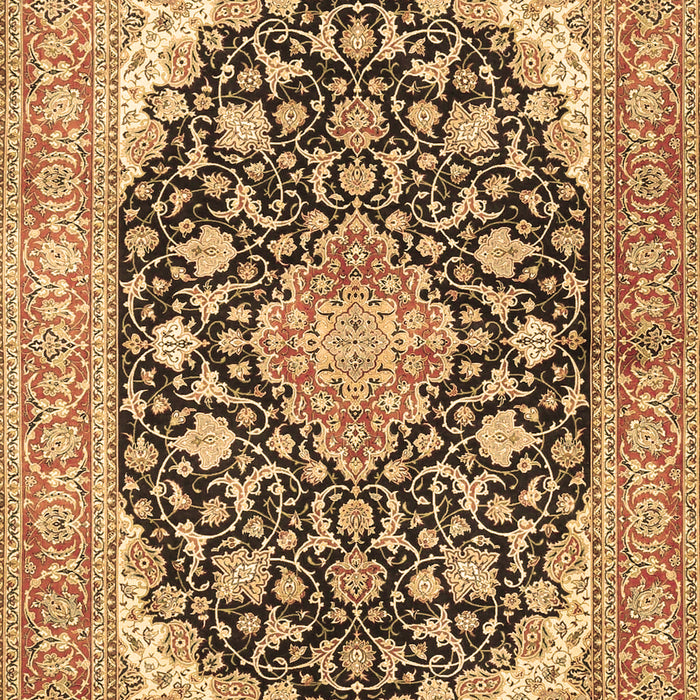 Medallion Brown Traditional Rug, tr4645brn