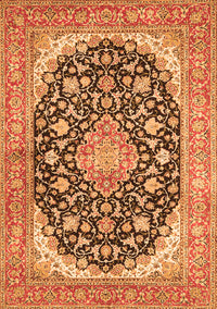 Medallion Orange Traditional Rug, tr4645org