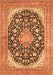 Medallion Orange Traditional Rug, tr4645org