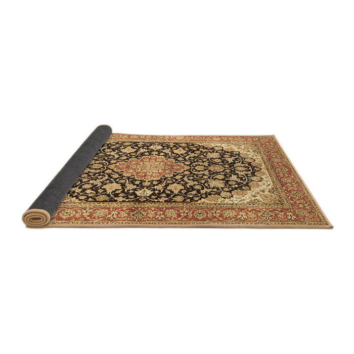 Sideview of Medallion Brown Traditional Rug, tr4645brn