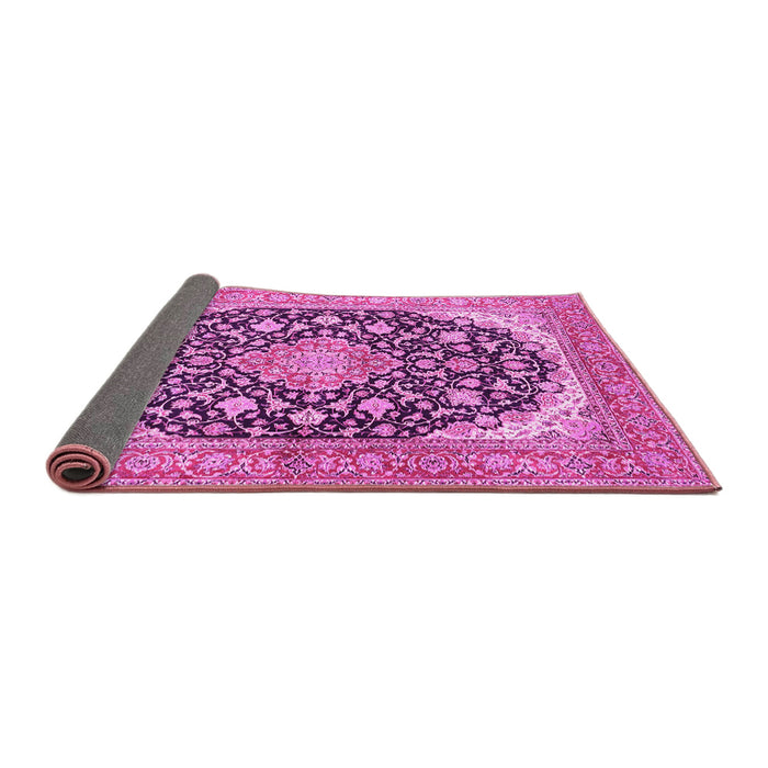 Sideview of Medallion Pink Traditional Rug, tr4645pnk