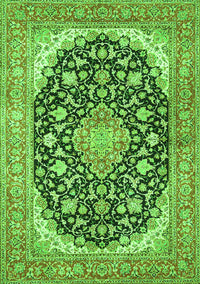 Medallion Green Traditional Rug, tr4645grn