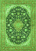 Medallion Green Traditional Rug, tr4645grn