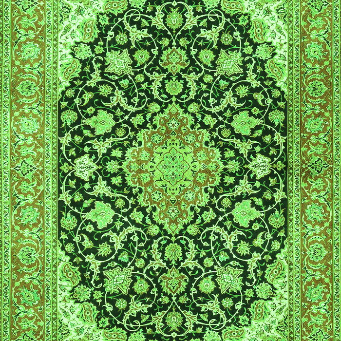 Medallion Green Traditional Rug, tr4645grn