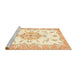 Sideview of Machine Washable Traditional Gold Rug, wshtr4646