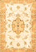 Machine Washable Medallion Brown Traditional Rug, wshtr4646brn