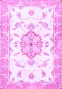 Medallion Purple Traditional Rug, tr4646pur