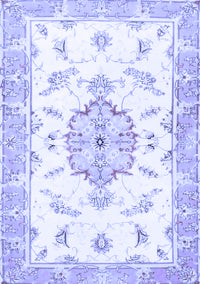 Medallion Blue Traditional Rug, tr4646blu