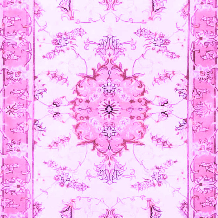 Machine Washable Medallion Purple Traditional Area Rugs, wshtr4646pur