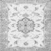 Serging Thickness of Medallion Gray Traditional Rug, tr4646gry