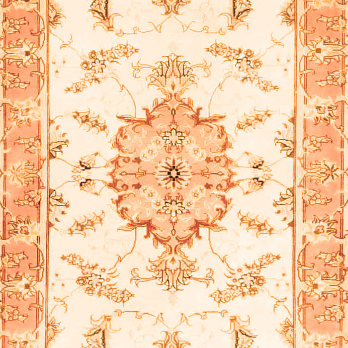 Medallion Orange Traditional Rug, tr4646org