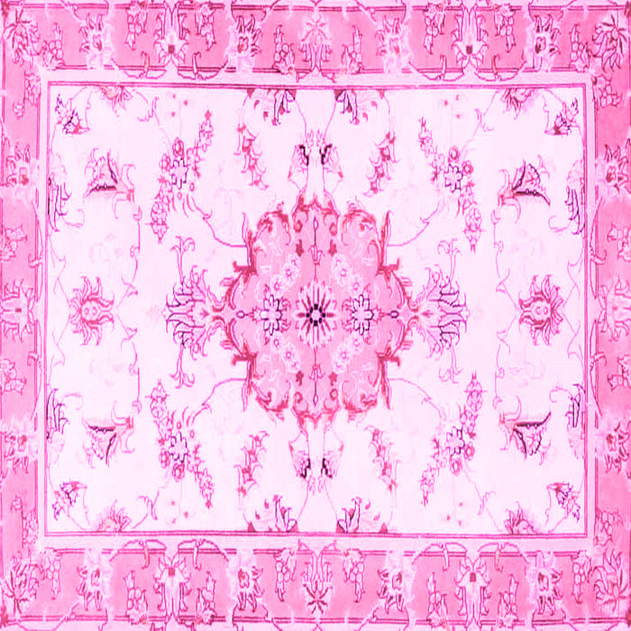 Square Medallion Pink Traditional Rug, tr4646pnk