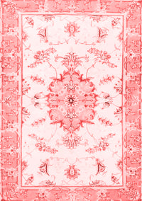 Medallion Red Traditional Rug, tr4646red