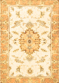 Medallion Brown Traditional Rug, tr4646brn