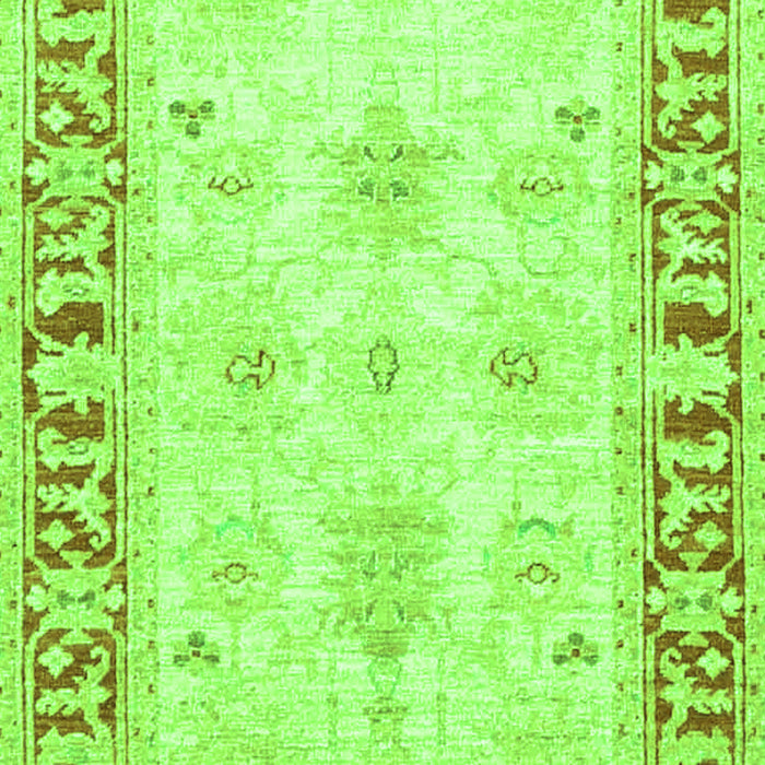 Serging Thickness of Machine Washable Persian Green Traditional Area Rugs, wshtr4647grn