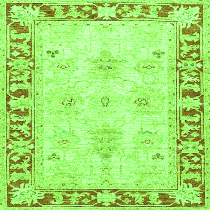 Serging Thickness of Persian Green Traditional Rug, tr4647grn