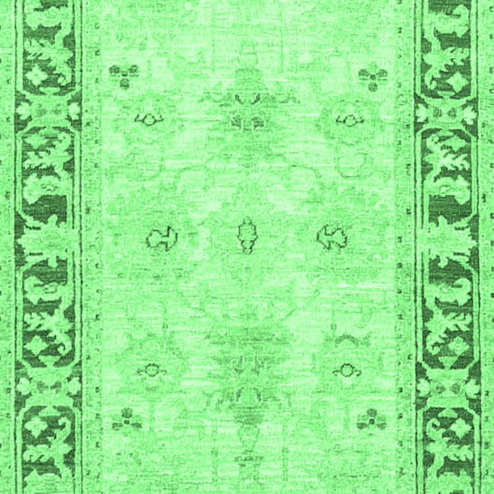 Machine Washable Persian Emerald Green Traditional Area Rugs, wshtr4647emgrn