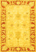 Machine Washable Persian Yellow Traditional Rug, wshtr4647yw