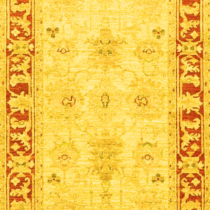 Machine Washable Persian Yellow Traditional Rug, wshtr4647yw