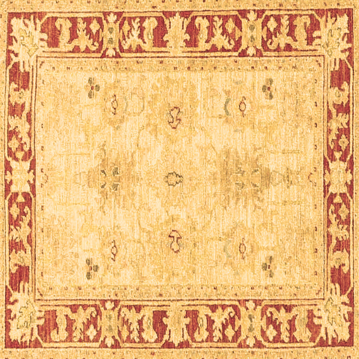 Square Machine Washable Persian Brown Traditional Rug, wshtr4647brn
