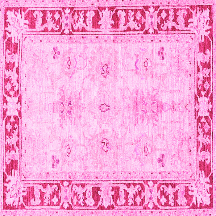 Square Persian Pink Traditional Rug, tr4647pnk