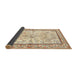 Sideview of Traditional Khaki Gold Persian Rug, tr4648